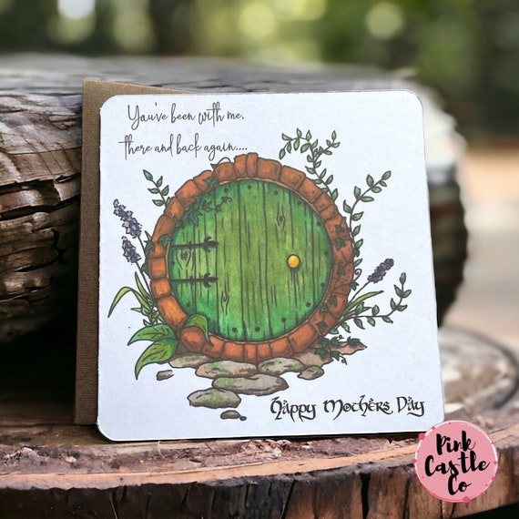 Fantasy-inspired Hobbit Door Card, Father's day, Mother's day,Birthday, Milestone, personalised