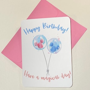 Carte d'anniversaire inspirée par la magie