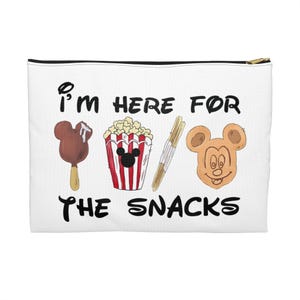 Disney Snack Zipper Pouch, Travel Cosmetic Bag