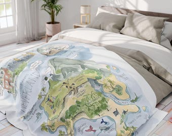 ネバーランドマップフリースベビーブランケット、ピーターパン子供部屋装飾