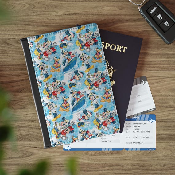 Passport Cover, Disney Cruise Line Inspired, Travel Organizer, Cute Passport Holder, Vacation Accessory