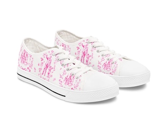Disney Park Inspired Sneakers, Whimsical Women's Low Top Shoes