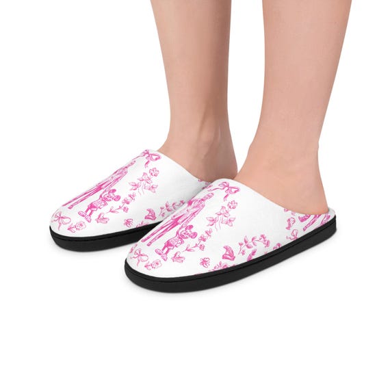 Disney Park Walt and Mickey Partners Indoor Slippers,Cozy House Shoes,Fun Gift for Women, Birthday Celebration Footwear, Comfy Slippers Home