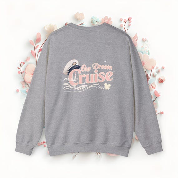 Disney Cruise Inspired Vacation Unisex Sweatshirt - Cruise Ship Jumper, Cute Fun Design Personalization Available, Holiday Gift Idea, Travel