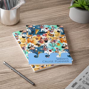 Cuaderno de planificación de cruceros de Disney, diario personalizado de tapa blanda A5, diversión para toda la pandilla, Mickey Mouse, Minnie Mouse, vacaciones Disney, familia