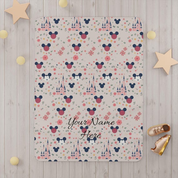Baby  Blanket, Personalized Disney Parks Inspired Throw, Baby Shower Gift, Custom Name Nursery Decor, Cosy Kids Blanket newborn gift