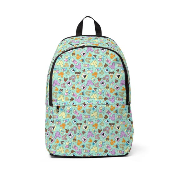 Fabric Backpack, Disney Park Bag, Unisex Daypack, Vacation Bag, Everyday Fun Bag, Fun Disney Design