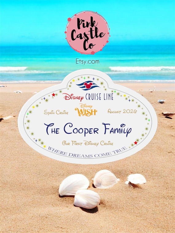 Disney Cruise Line Name Magnet Die-Cut Magnet | Stateroom Door Magnetic Name Plate personalised