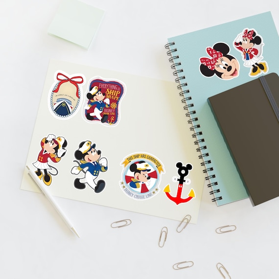 Sailor Mickey Mouse Sticker Sheet | Disney Cruise Inspired Sticker set fish extender gift
