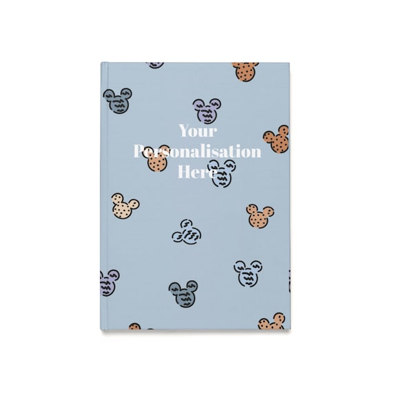 Cute Mickey Inspired Hardcover Journal, Disney Diary Notebook Fun Cute Gift, A5 Sketchbook, Bullet Journal personalised