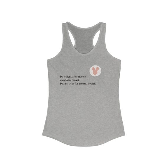 Women's Disney Workout Racerback Tank Top - Ideal Fitness Tee, Magical Exercise Shirt, Gym Apparel, Princess Running Tank, Athleisure Top