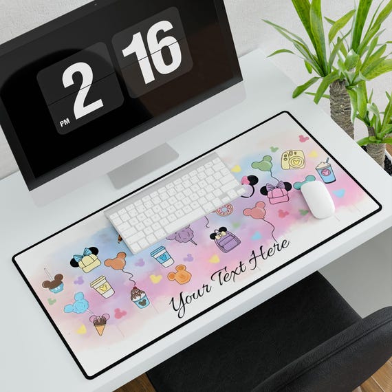 Mouse Pad, Personalized Disney Park Snacks Inspired Fun Desk Mat for Disney Fans - Custom Mouse Mat, Office Decor, Gaming Accessories, Work