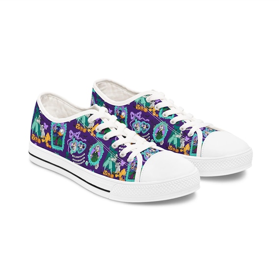 Low Top Sneakers, Disney Haunted Mansion Phantom Manor Cute Shoes, Park Ready, Disney Bounding, Halloween Shoes