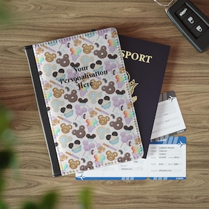 Passport Cover - Fun Disney Park Snacks Design - Perfect for Disney Fans, Cute Travel Wallet, Mickey Mouse Passport Holder, Vacation