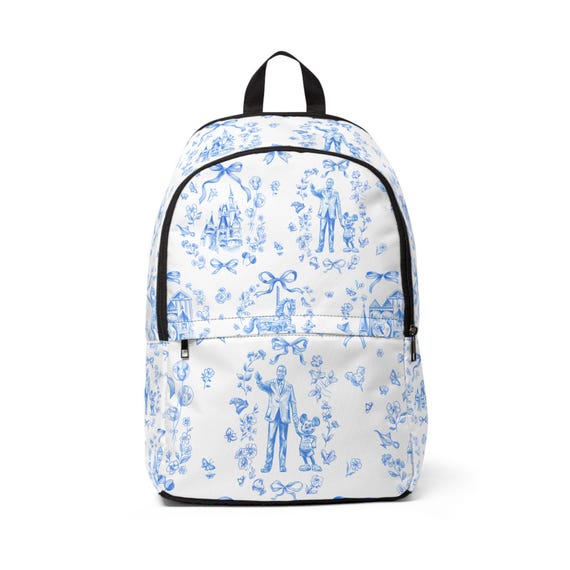 Disney Inspired Park Backpack - Fun Whimsy Fantasy Unisex Fabric Bag, School Bookbag, Travel Daypack, Kids Gift, School Supplies