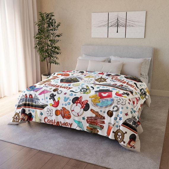 Disney Cruise Line Inspired Throw blanket, Fleece Bed Cover, Cozy Bedspread, Children's Bedroom Decor, Warm, baby gift