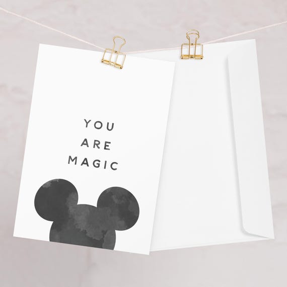 Disney Inspired Greeting Card | You Are Magic Card | Mickey Inspired Card | Cute Disney Fan Gift | Magical Friendship Card
