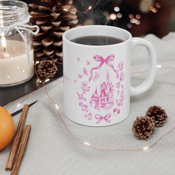 Fantasy Castle 11oz White Mug, Personalized Gift, Disney Inspired Coffee Tea Cup Personalised