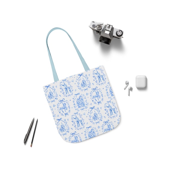 Whimsical Carousel Disney Park Princess  inspired Tote Bag,Eco-Friendly Shopping Bag,Birthday Gift,Cute Canvas Bag,Picnic Tote, Boho Bag