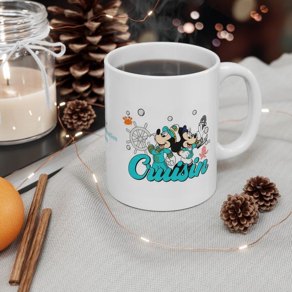 Cruisin' 11oz Mug - Personalized Disney Coffee Cup, Gift for Cruise Lovers, Travel Mug, Vacation Souvenir, Customized Drinkware