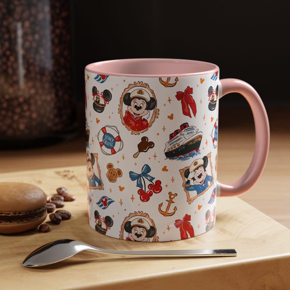 Disney Cruise Line inspired art Sailor Mouse Pattern Coffee Mug 11oz
