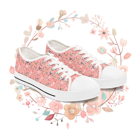 Low Top Sneakers, Bambi Thumper Flower Disney Inspired Cute Park Shoes, Women's Shoes, Casual Sneakers, Gift for Her, Trendy Footwear
