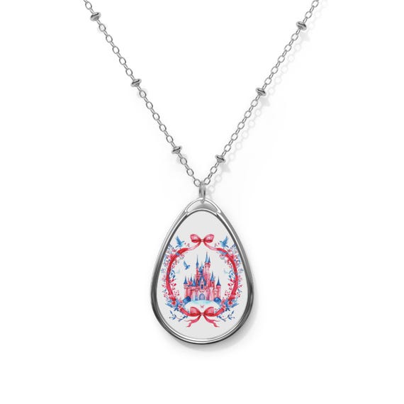 Necklace Pendant, Disney Snow White Inspired Jewellery, Oval Pendant Necklace, Fairy Tale, Magical, Enchanted Necklace