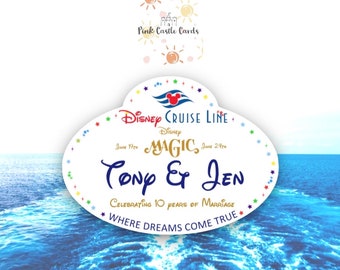 Letrero magnético para puerta de crucero, grande, personalizado, para camarote, Disney cruise DCL, mágico, inspirado en el elenco, resistente al agua, de calidad, grueso, todos los nombres de los barcos