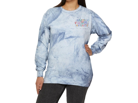 Happiest Mom on Earth Tie Dye Crewneck Sweatshirt | Colorful Disney-Inspired