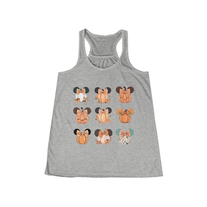 Pumpkin Mickey Mouse Tank Top | Women&#39;s Flowy Racerback | Fall Fashion | Halloween | Disney Lovers | Cute Summer Top | Gift
