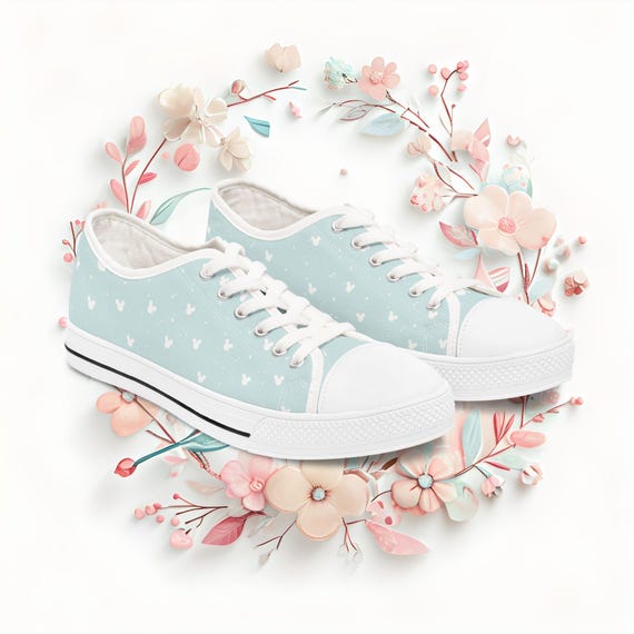 Disney Women's Sneakers, Theme Park Fun Shoes, Cute Low Top Tennis Shoes, Disney Fan Gift, Disney Vacation Sneakers