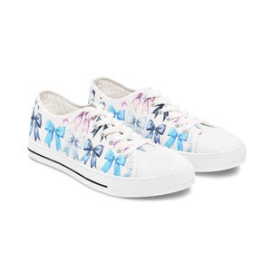 Disney Inspired Princess Bow Women&#39;s Sneakers, Cinderella Shoes, Ariel Footwear, Rapunzel Clothing, Belle Accessories, Jasmine Apparel