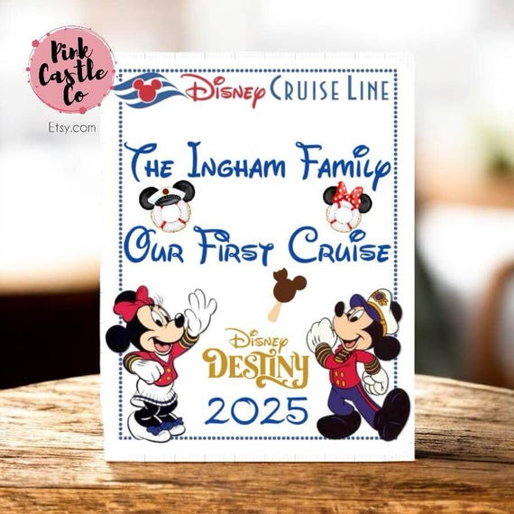 Magnetic cruise door decoration stateroom Disney cruise line Mickey Minnie cruise ship thick quality waterproof personalised large 13x17cm