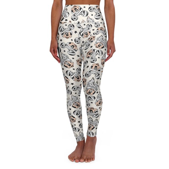 Disney Inspired Leggings, Mickey's Not So Scary Halloween Yoga Pants, Disneybounding High Waisted Activewear, Halloween Costume, Gift