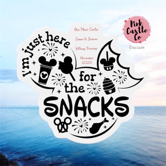 Disney Cruise Die-Cut Magnet, Family Keepsake, Vacation Souvenir, Fun Travel Decor, Personalized Magnet Ship snack themed - Die-Cut Magnets