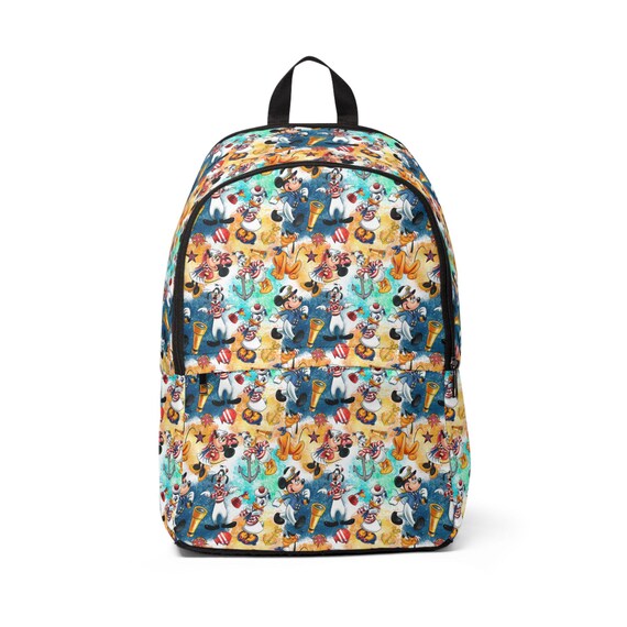 Backpack, Disney Cruise Inspired Nautical Fun Cute Vacation Holiday Perfect, Bag, Travel, School, Gift, Mickey Mouse, Minnie Mouse