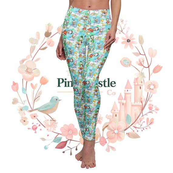 Leggings, Disney Donald Daisy Duck Leggings, Cute Fun Disneyworld Disneyland Disneybounding Women's Leggings, Casual Pants Apparel