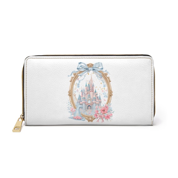 Cinderella Castle Zipper Wallet, Fairy Tale Accessory, Magical Gift for Disney Lovers, Wallet Organizer, Princess Theme