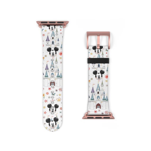 Disney castle and mouse faces watch band | theme park pattern