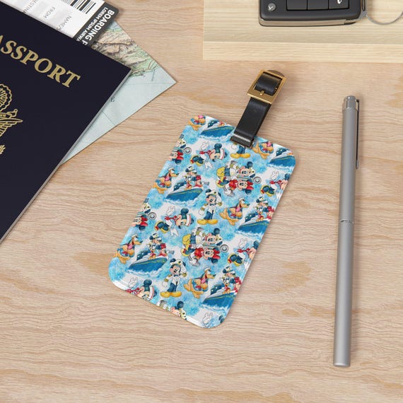 Nautical Luggage Tag, Disney Cruise Line Travel Accessory, Personalized Gift, Disney Vacation, Kids Travel Tag, Unique Baggage Identifier