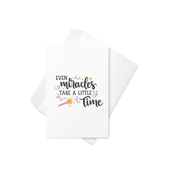 Disney Inspired Greetings Card | Even Miracles Take a Little Time Card | Magical Disney Fan Gift | Fairy Tale Birthday Card