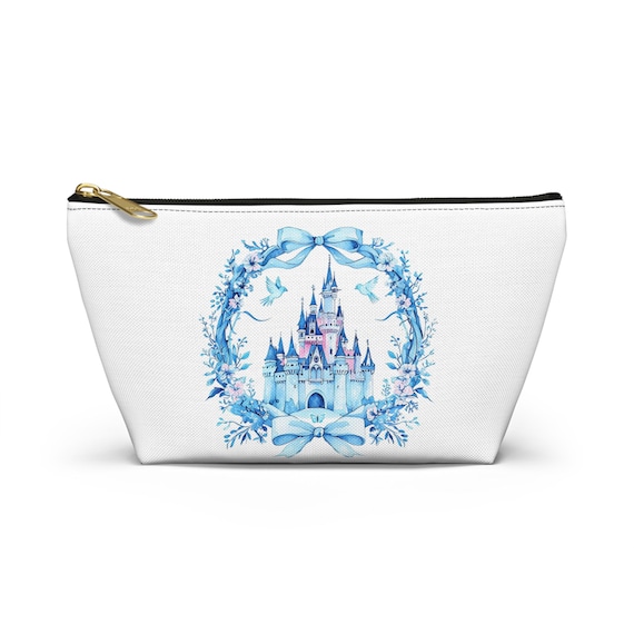 Colorful candyfloss princess castle themed Snack Pouch,Fun Cosmetic Bag,Cute Lunch Tote,Travel Organizer,Gift for Foodies, Disney park