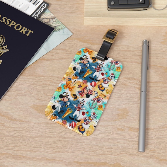 Nautical Luggage Tag, Disney Cruise Line Travel Accessory, Personalized Gift, Disney Vacation, Kids Travel Tag, Unique Baggage Identifier