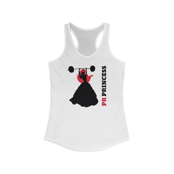 Princess Ariel Weight Lifting Racerback Tank, Workout Gym Top, Disney Fitness Shirt, Mermaid Athletic Wear, Exercise Tank for Women