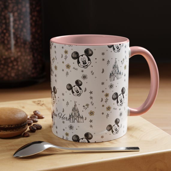 Disney-Inspired Accent Coffee Mug, Mickey Mouse Collectible Mug, Gift for Disney Fans, Magical Morning Mug, Playful Coffee Cup personalised