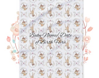 Disney Bambi Fleece Baby Blanket, Personalized Nursery Decor
