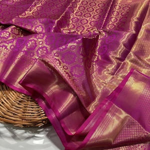 Banarasi Soft Pink Tissue Silk Saree: Jaal Pattern, Wedding & Festive Wear