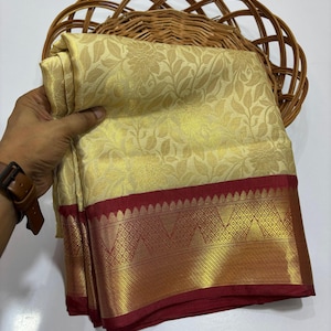 Kanjivaram Tissue Silk Saree: Celebrity Style Wedding Sari