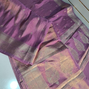Tissue Silk Banarasi Saree With Floral Design, Soft Lightweight Saree,Bridal Saree, Wedding Saree, Festive saree, Party Wear Saree, Gifts