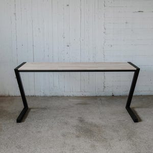 █ Leg Schreibtisch – Moderner Metall & Holz Tisch – Handgefertigter Büro Schreibtisch – Industrielle Individuelle Arbeitsstation